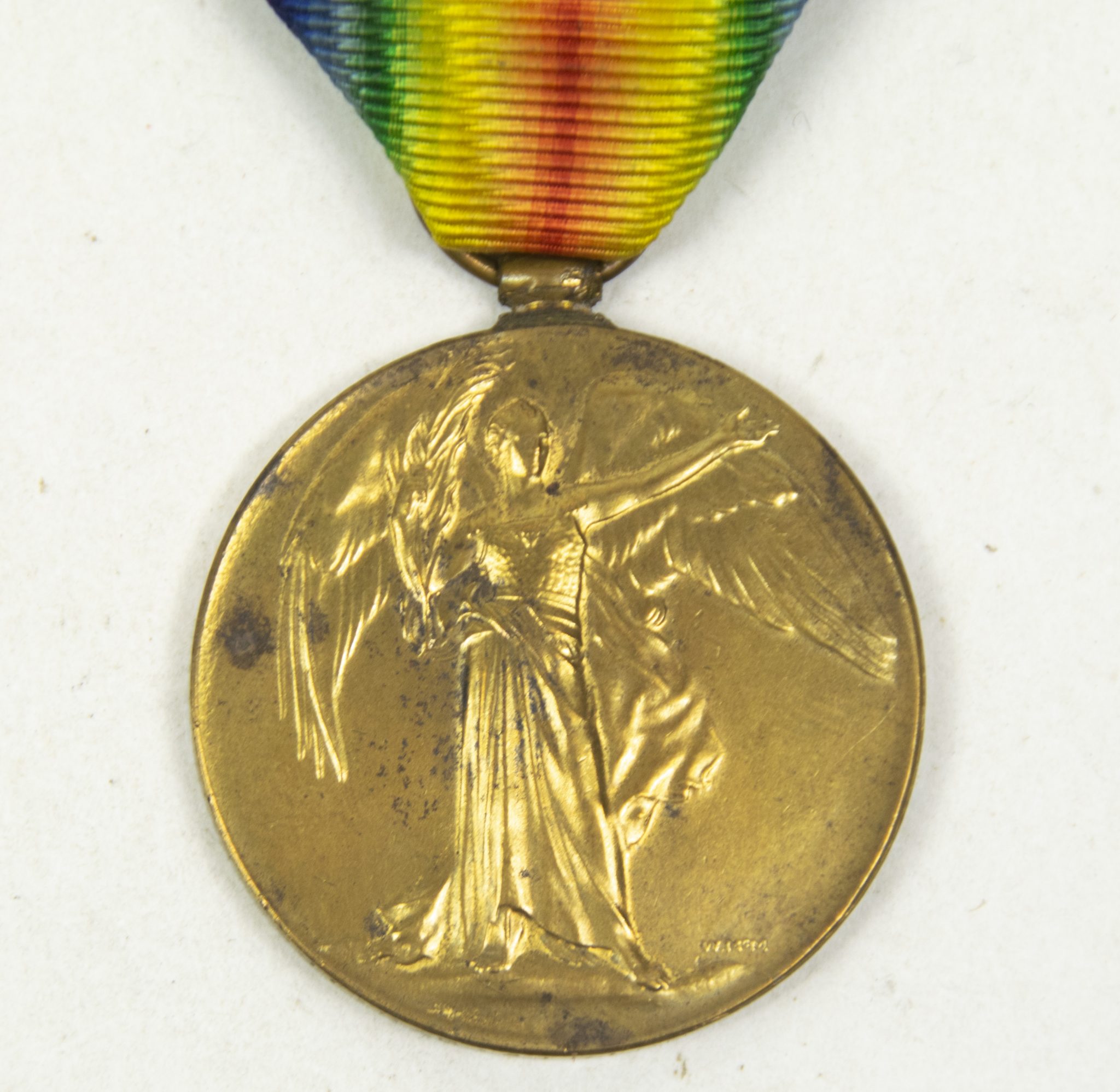 (British Army) First Day of the Somme 1 July 1916 - Victory medal of Serjeant George Beecroft Airton, 161343, 16th Bn., West Yorkshire Regiment