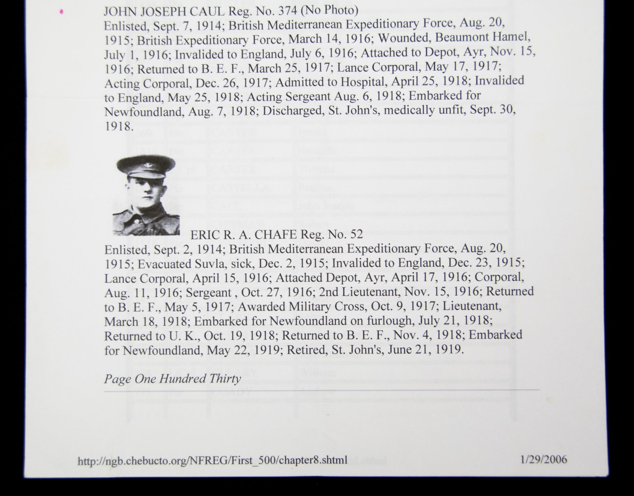 (British Army) First Day of the Somme 1 July 1916 WOUNDED - 1914-15 Star John Joseph Caul, Royal Newfoundland Regiment - Image 8