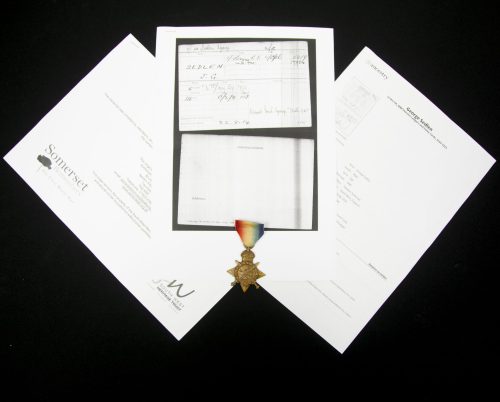 (British Army) First Day of the Somme 1 July 1916 WOUNDED - 1914-15 Star Sgt George Sedlen, 17904, Somerset Light Infantry