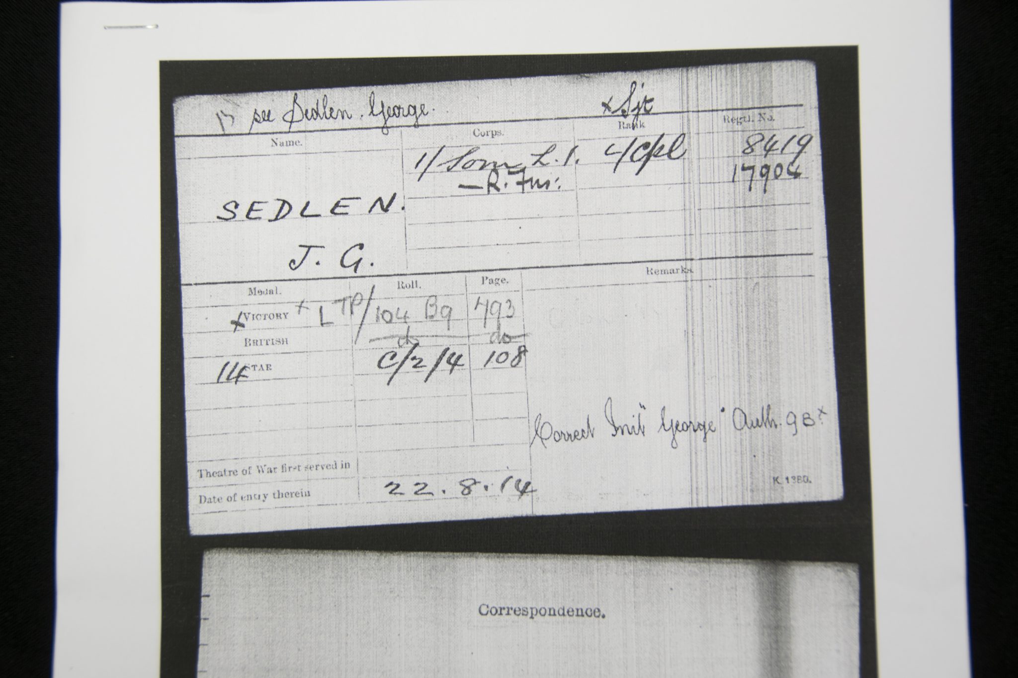 (British Army) First Day of the Somme 1 July 1916 WOUNDED - 1914 Star Sgt George Sedlen, 17904, Somerset Light Infantry - Image 7