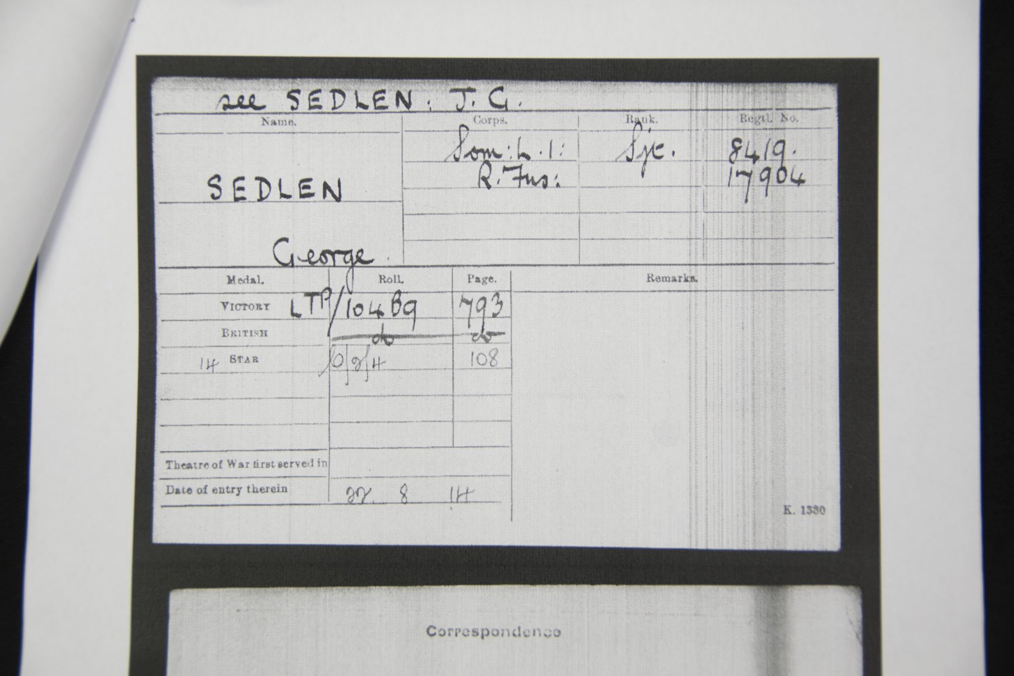 (British Army) First Day of the Somme 1 July 1916 WOUNDED - 1914 Star Sgt George Sedlen, 17904, Somerset Light Infantry - Image 8