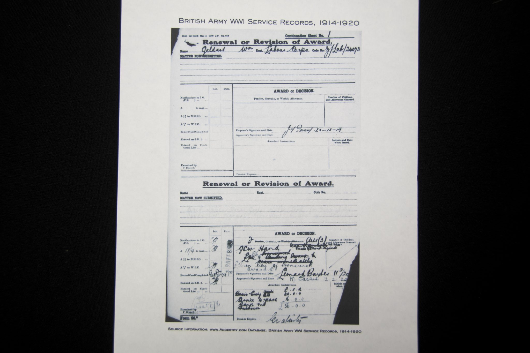 (British Army) First Day of the Somme 1 July 1916 WOUNDED - 1914-15 Star of Private William Joseph Geldart, 13525, Royal Welsch Fusiliers - Image 12
