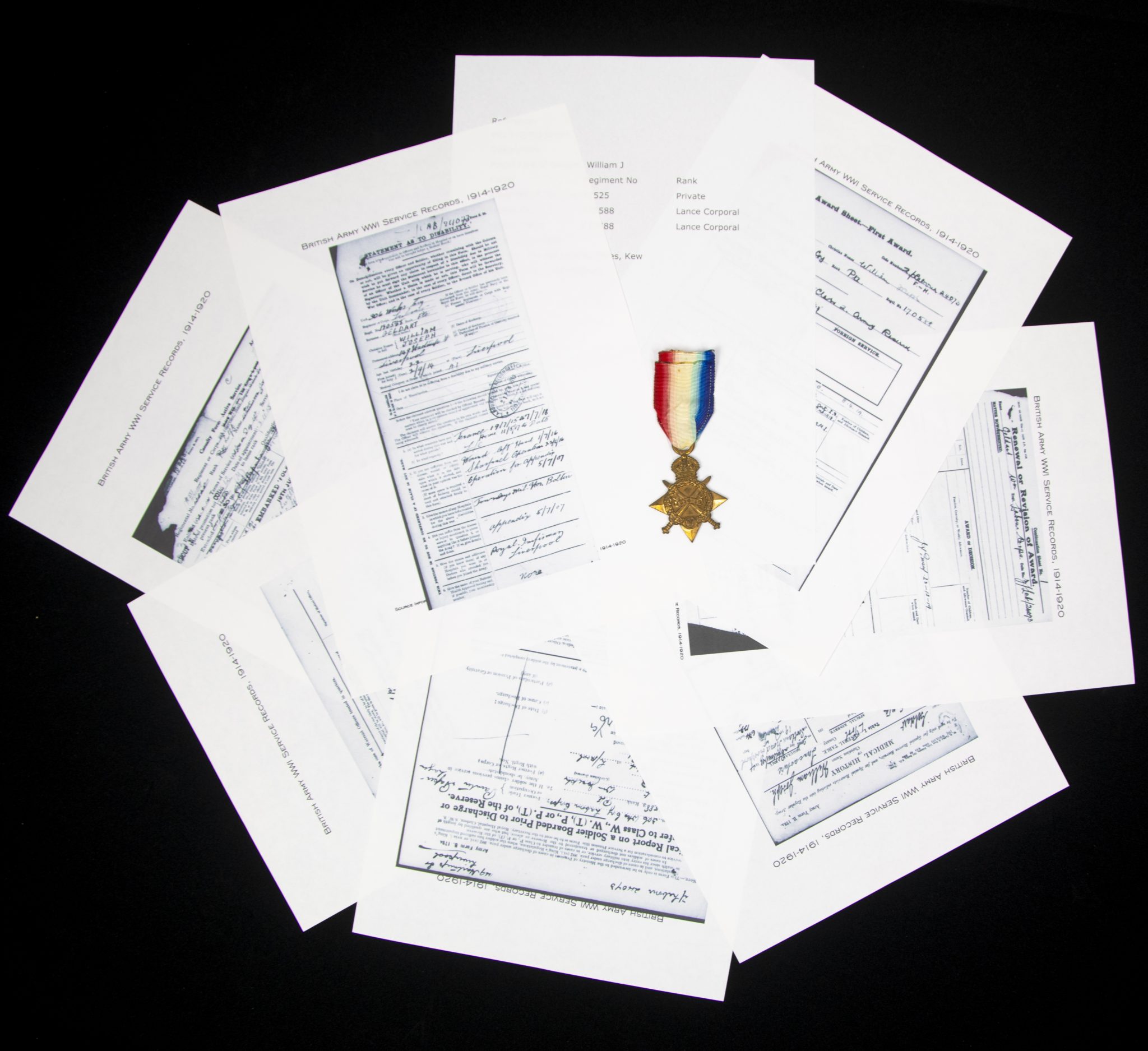 (British Army) First Day of the Somme 1 July 1916 WOUNDED - 1914-15 Star of Private William Joseph Geldart, 13525, Royal Welsch Fusiliers