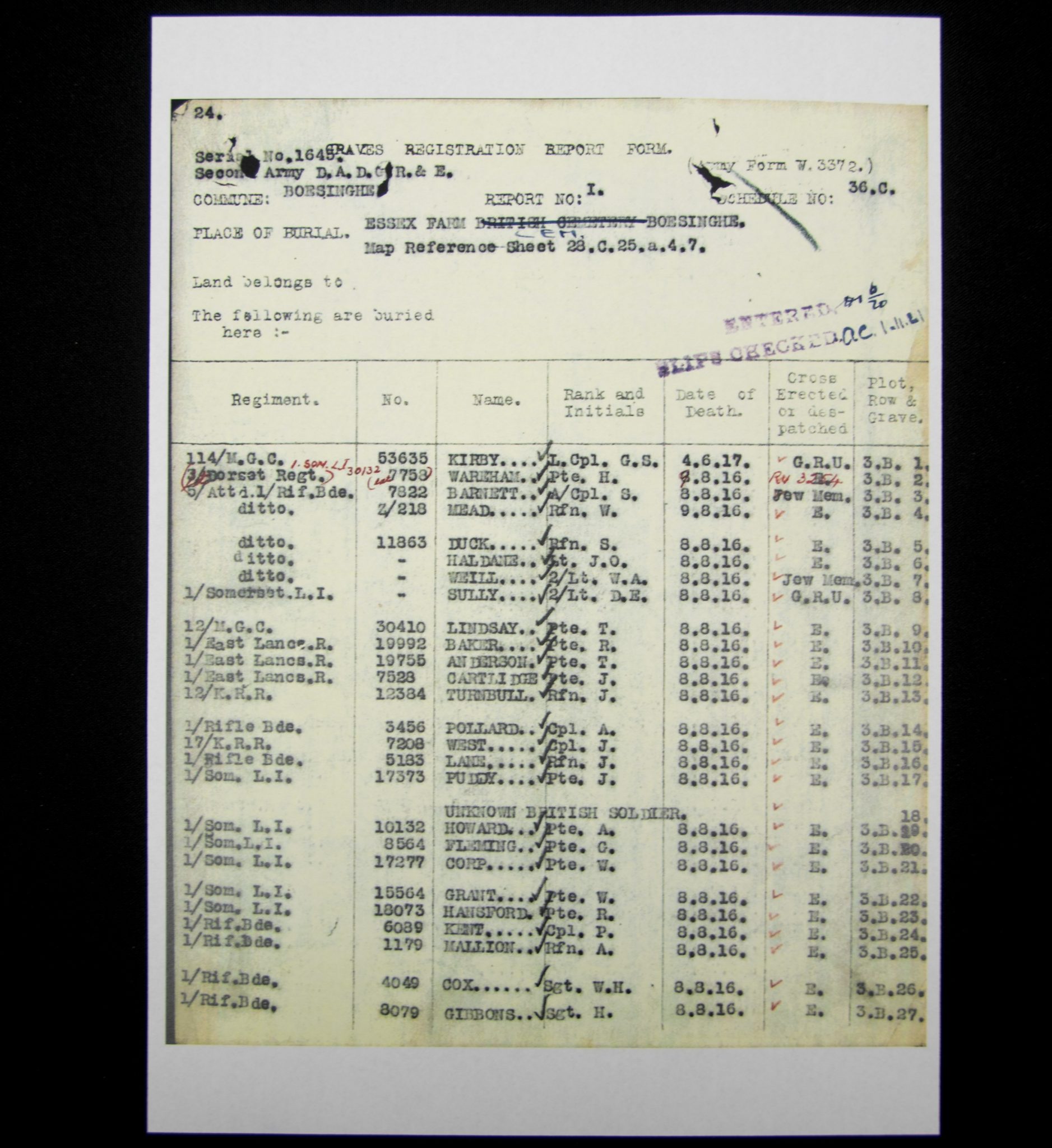 (British Army) First Day of the Somme 1 July 1916 WOUNDED - Victory medal of Private Harold O. Fleming, 8564, 1st Bn., Somerset Light Infantry - Image 18