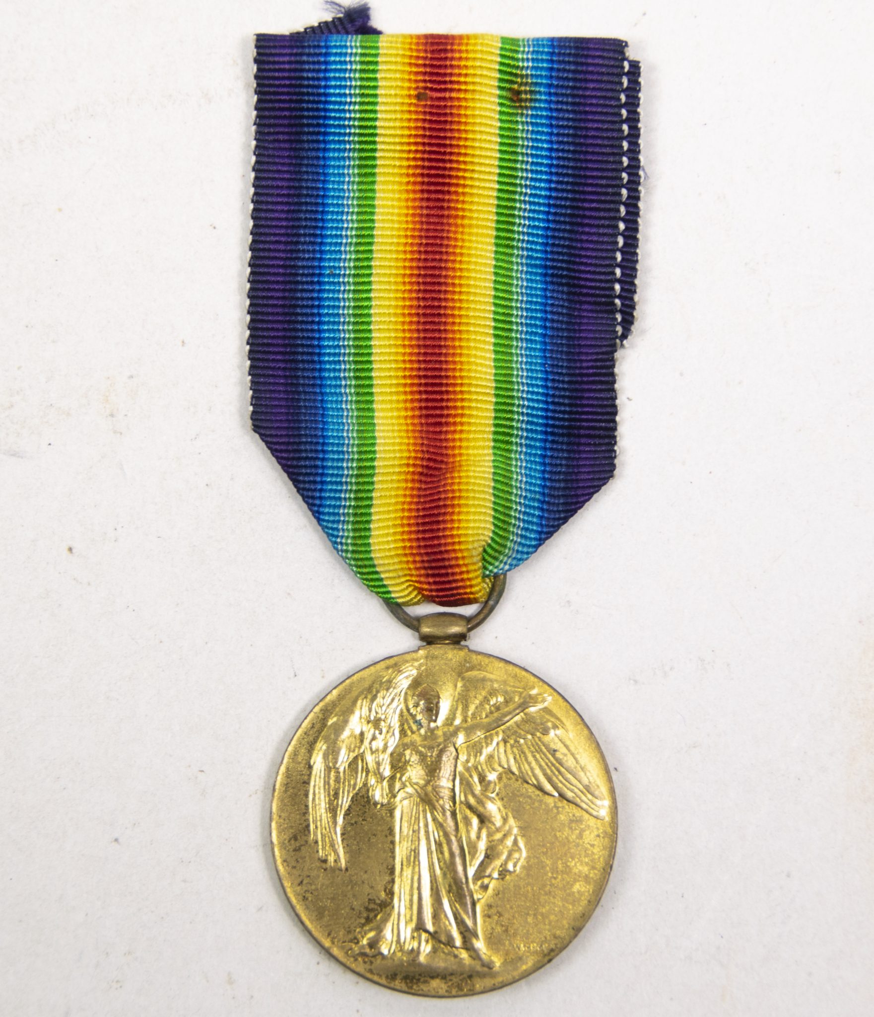(British Army) First Day of the Somme 1 July 1916 WOUNDED – Victory medal of Private Harold O. Fleming, 8564, 1st Bn., Somerset Light Infantry (3)