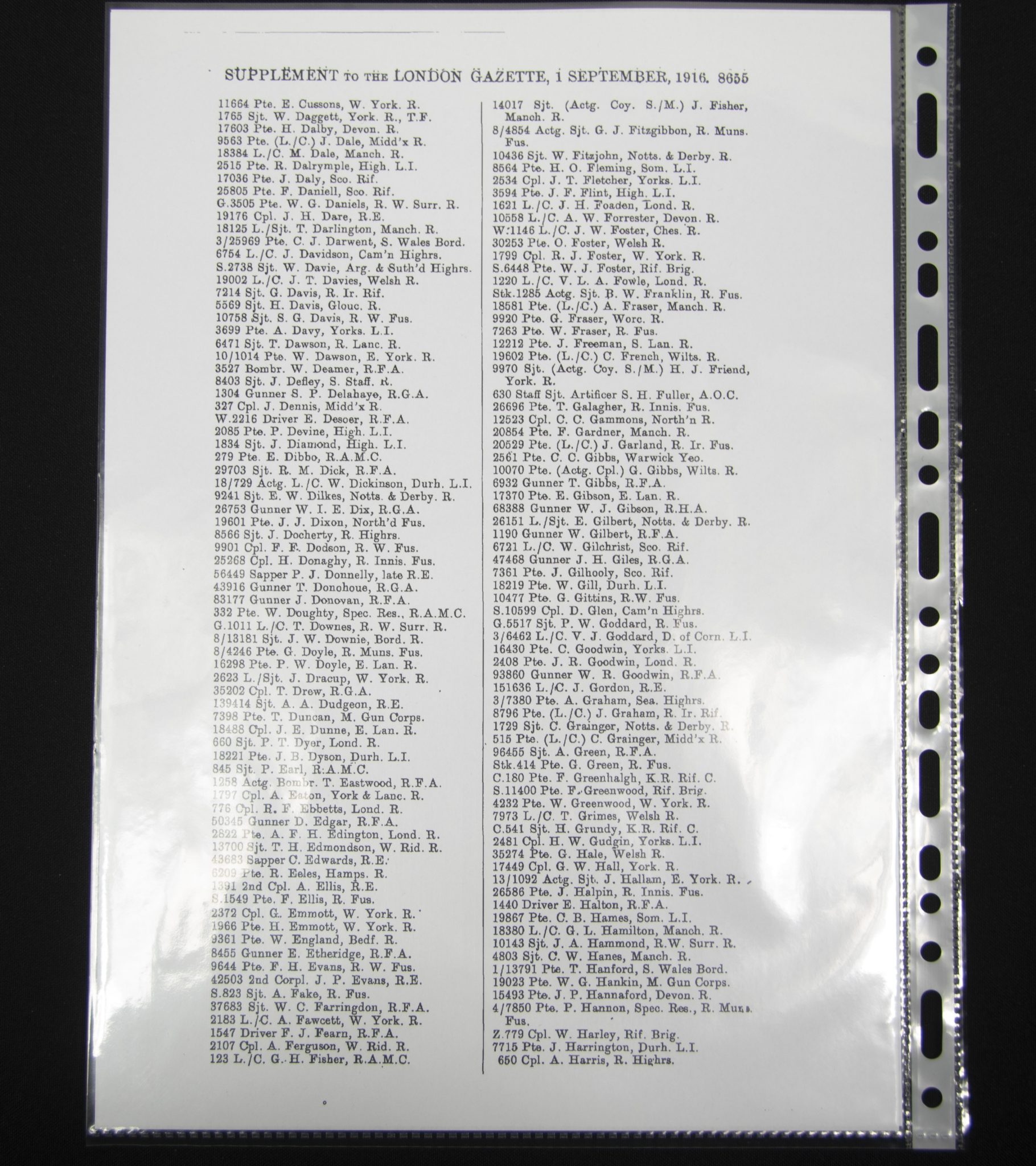 (British Army) First Day of the Somme 1 July 1916 WOUNDED - Victory medal of Private Harold O. Fleming, 8564, 1st Bn., Somerset Light Infantry - Image 30