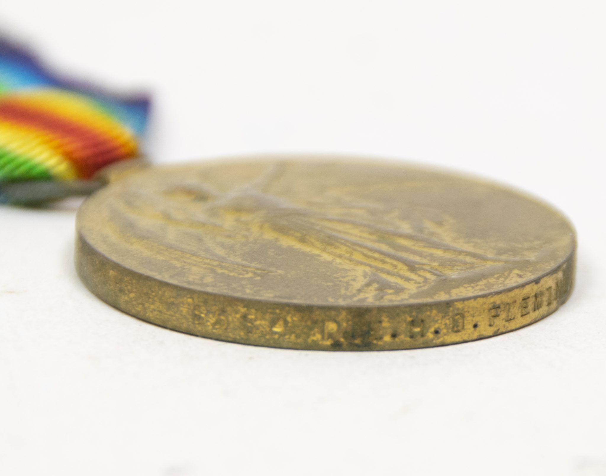 (British Army) First Day of the Somme 1 July 1916 WOUNDED - Victory medal of Private Harold O. Fleming, 8564, 1st Bn., Somerset Light Infantry - Image 6