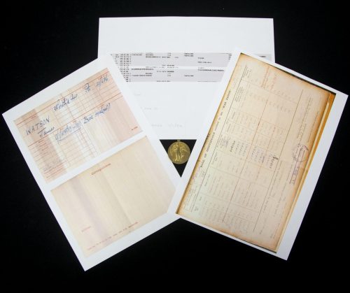 (British Army) First Day of the Somme 1 July 1916 WOUNDED - Victory medal of Private James Watson, 20486, West Allotmen