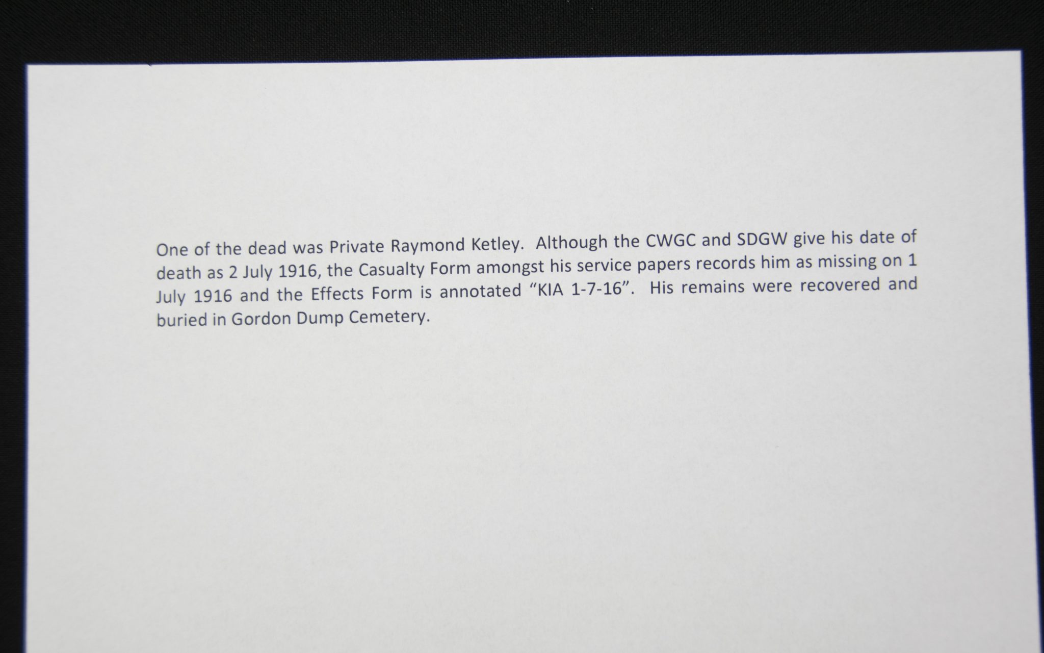 (British Army) First Day of the Somme 1 July 1916 - WOUNDED. Brittish War Medal of Private Raymond Ketley, 877, 10th Bn., Lincolnshire Regiment - Image 29