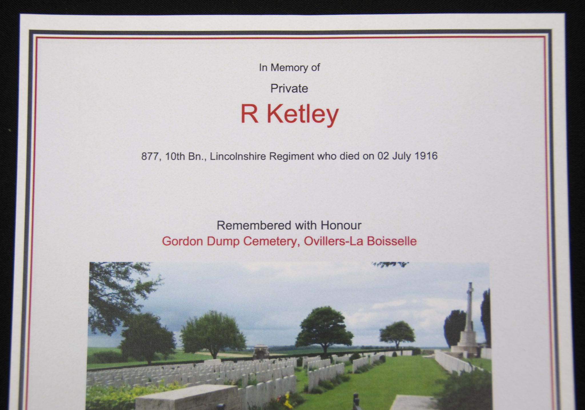 (British Army) First Day of the Somme 1 July 1916 - WOUNDED. Brittish War Medal of Private Raymond Ketley, 877, 10th Bn., Lincolnshire Regiment - Image 9