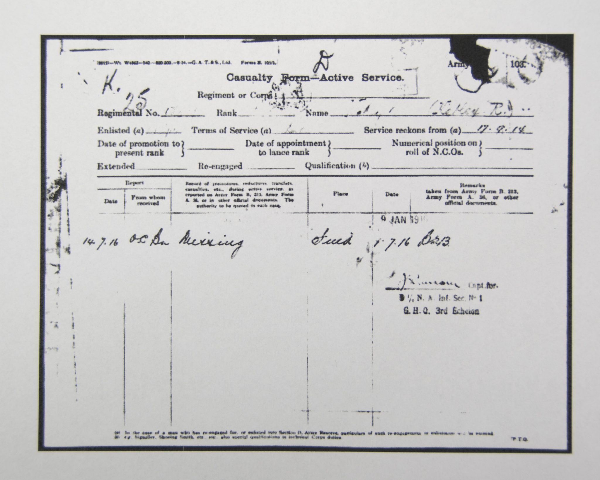 (British Army) First Day of the Somme 1 July 1916 - WOUNDED. Brittish War Medal of Private Raymond Ketley, 877, 10th Bn., Lincolnshire Regiment - Image 26