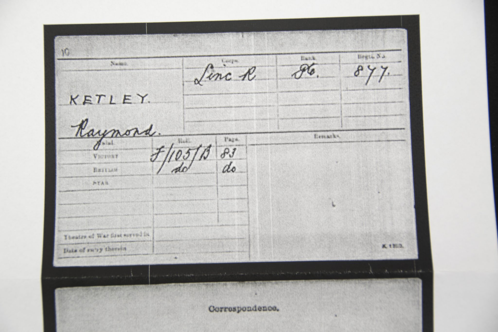 (British Army) First Day of the Somme 1 July 1916 - WOUNDED. Brittish War Medal of Private Raymond Ketley, 877, 10th Bn., Lincolnshire Regiment - Image 28