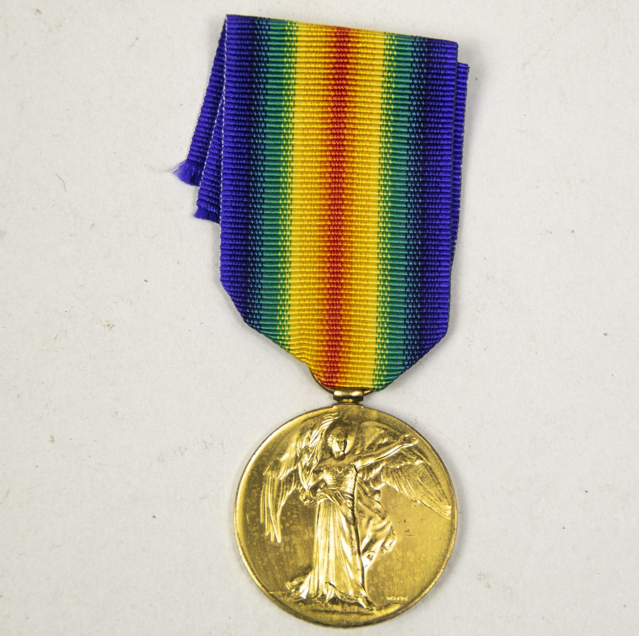 (British Army) First Day of the Somme 1 July 1916 – WOUNDED. Victory medal to Private Henry Hunter, 26th Northumberland Fusiliers (only 16 years old!) (2)