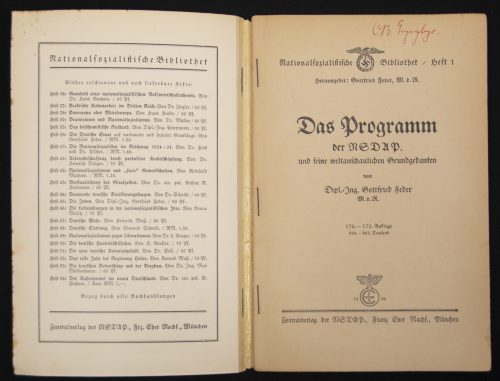 (Brochure) Dipl. Ing. Gottfried Feder M.d.R. - Das Programm der N.S.D.A.P. (1931)