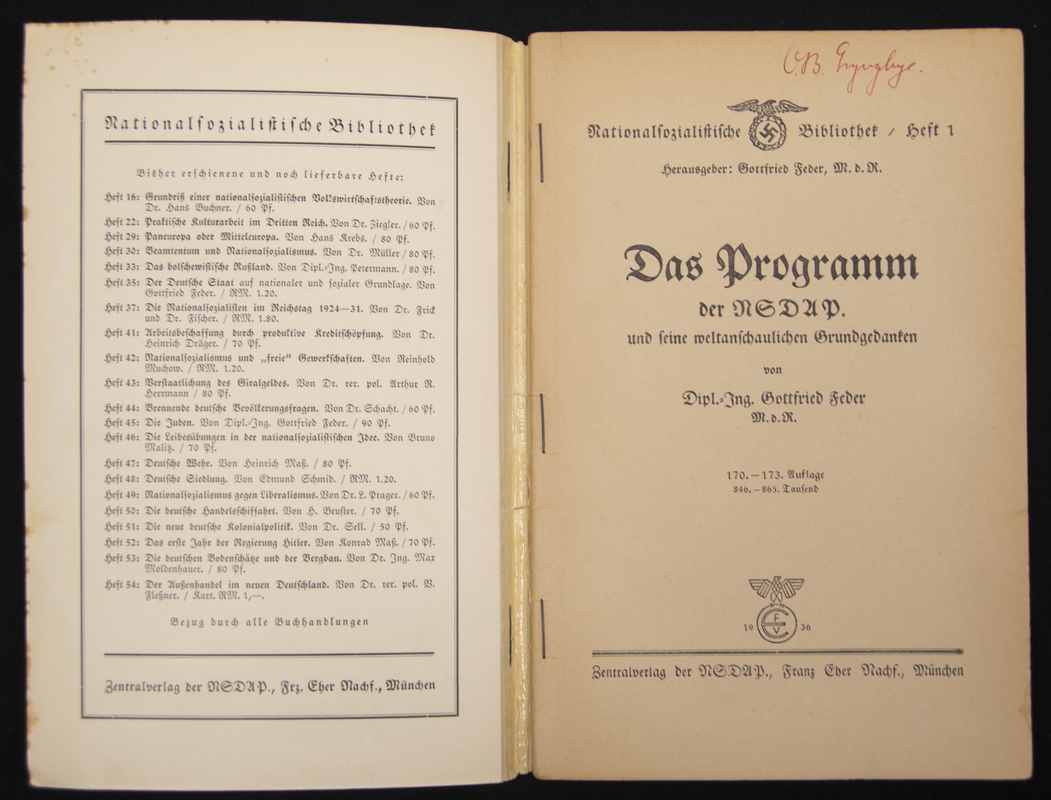 (Brochure) Dipl. Ing. Gottfried Feder M.d.R. – Das Programm der N.S.D.A.P. (1932) (Brochure) Dipl. Ing. Gottfried Feder M.d.R. - Das Programm der N.S.D.A.P. (1931)