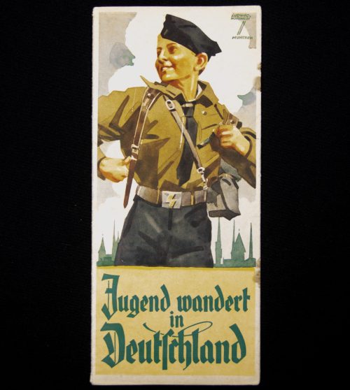 (Brochure) Hitlerjugend (HJ) Deutsche Jugend (DJ) Jugend wandert in Deutschland (design Ludwig Hohlwein) (1935)