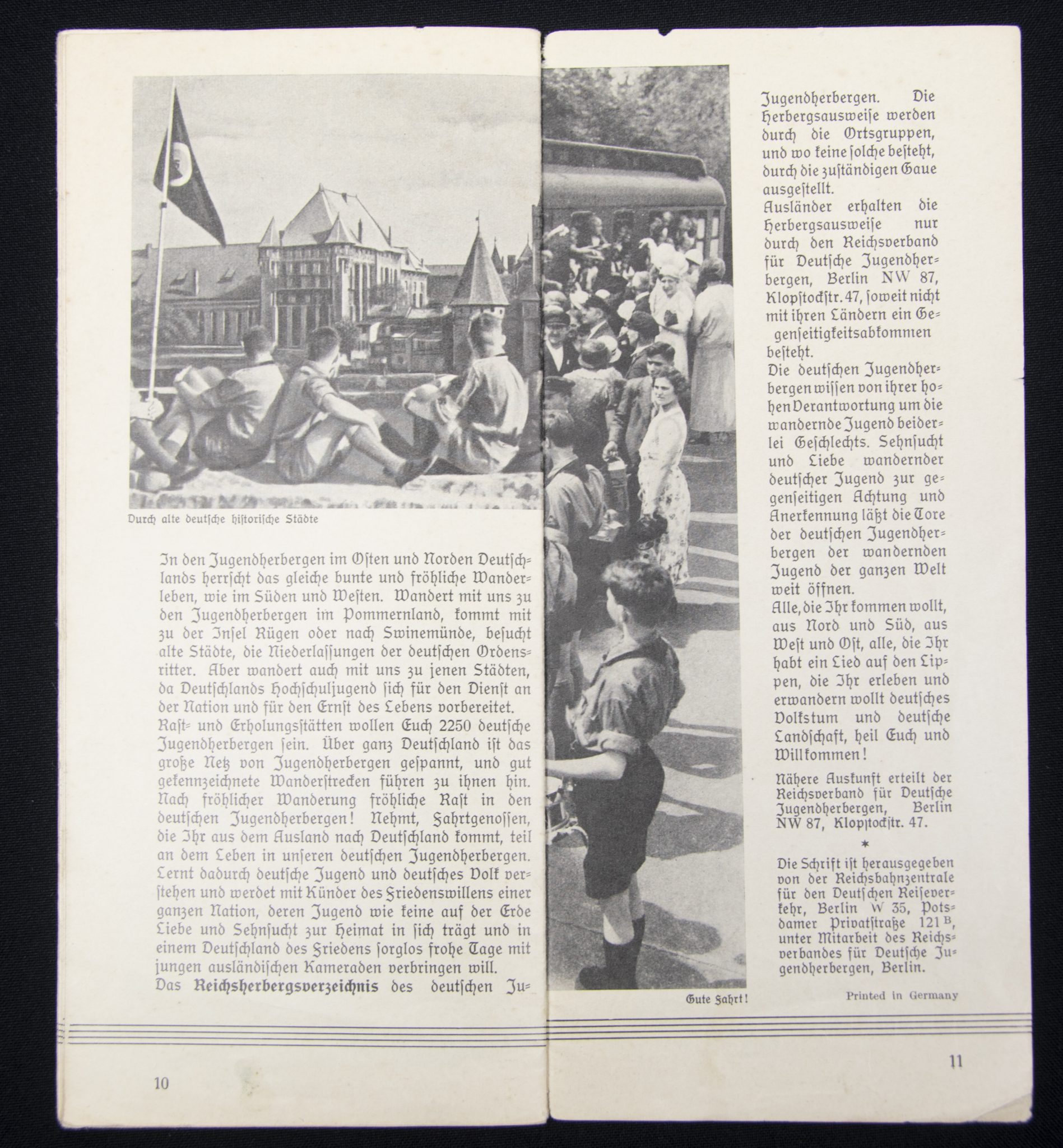 (Brochure) Hitlerjugend (HJ) Deutsche Jugend (DJ) Jugend wandert in Deutschland (design Ludwig Hohlwein) (1935)