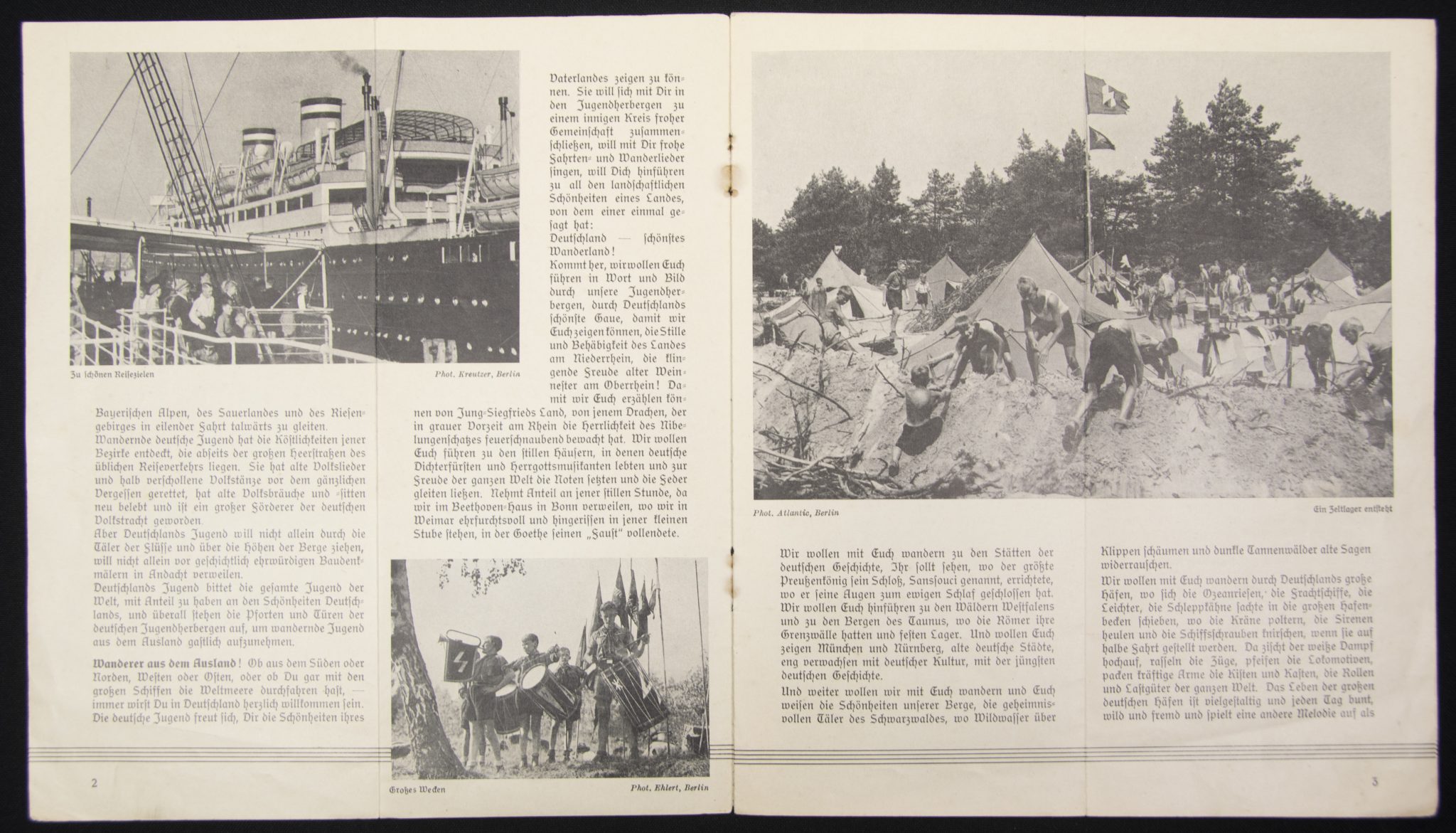 (Brochure) Hitlerjugend (HJ) Deutsche Jugend (DJ) Jugend wandert in Deutschland (design Ludwig Hohlwein) (1935)