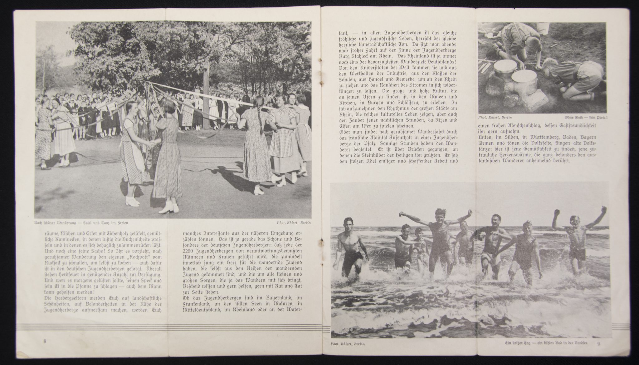 (Brochure) Hitlerjugend (HJ) Deutsche Jugend (DJ) Jugend wandert in Deutschland (design Ludwig Hohlwein) (1935)