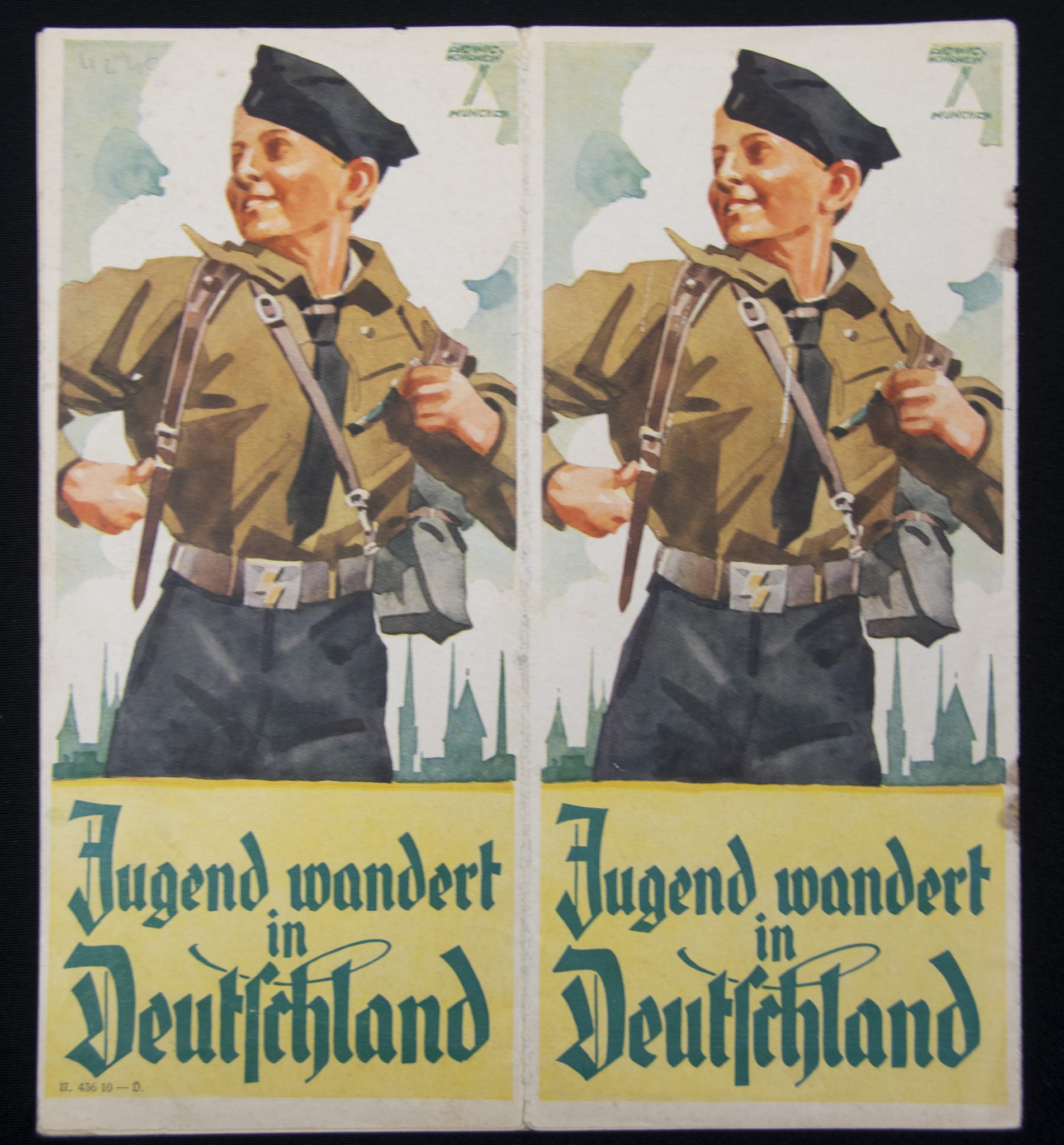 (Brochure) Hitlerjugend (HJ) Deutsche Jugend (DJ) Jugend wandert in Deutschland (design Ludwig Hohlwein) (1943) (Brochure) Hitlerjugend (HJ) Deutsche Jugend (DJ) Jugend wandert in Deutschland (design Ludwig Hohlwein) (1935)