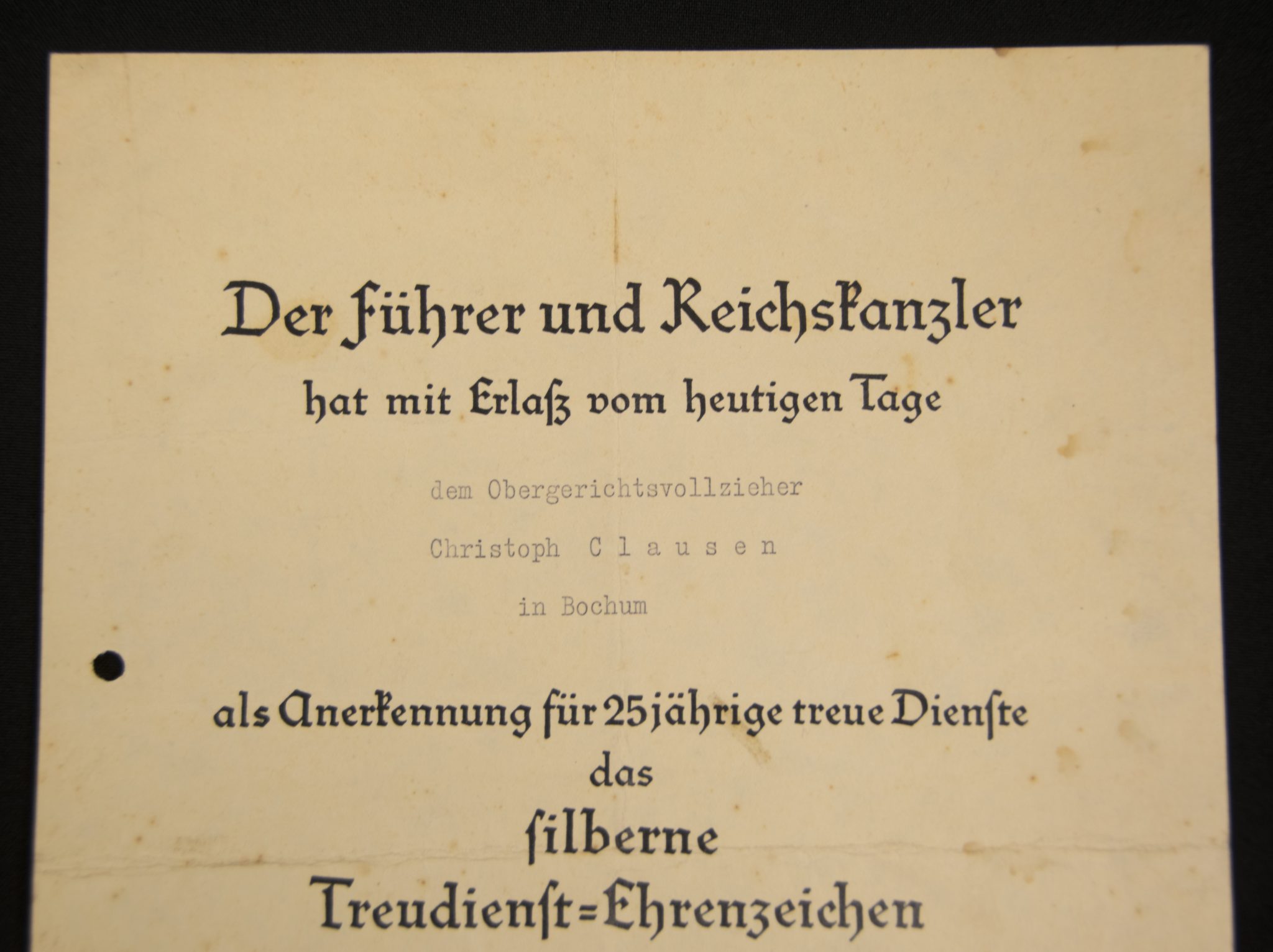 (Citation) 25 Jährige true Dienste das silberne Treudienst-Ehrenzeichen (2)