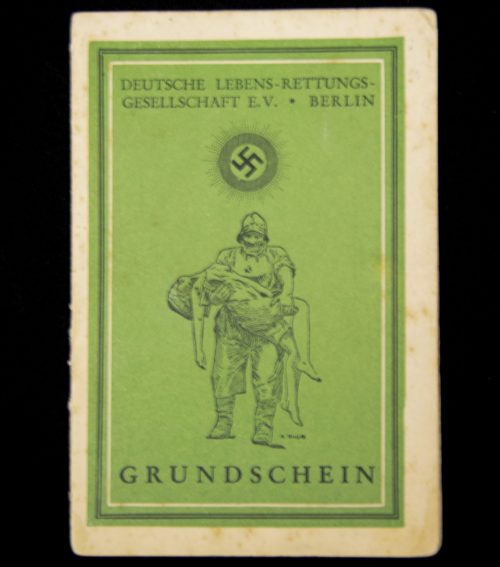 Deutsche Lebens-Rettungs-Gesellschaft E.V. Berlin Grundschein with interesting RAD passphoto