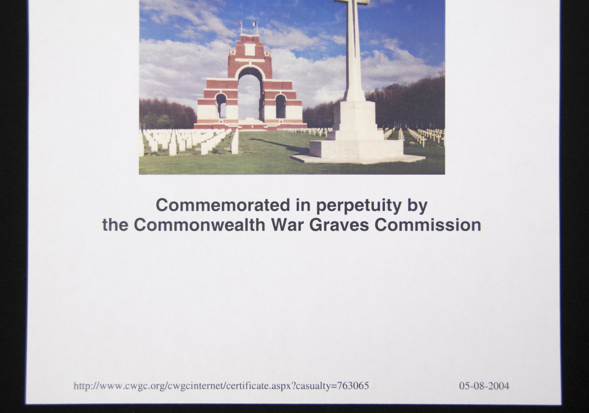 First Day of the Somme 1 July 1916 - Memorial plaque