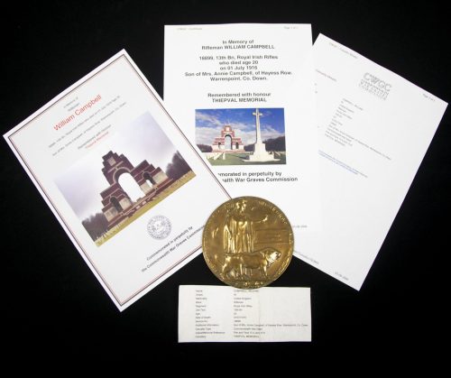 First Day of the Somme 1 July 1916 - Memorial plaque