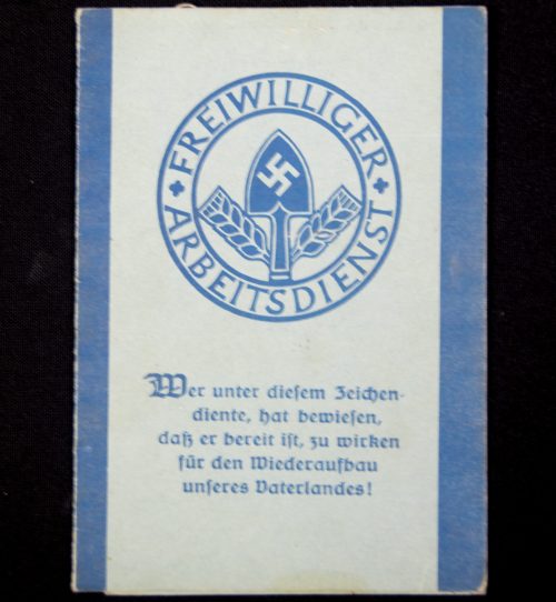 Freiwilliger Arbeitsdienst (FAD) Arbeitspass + passphoto