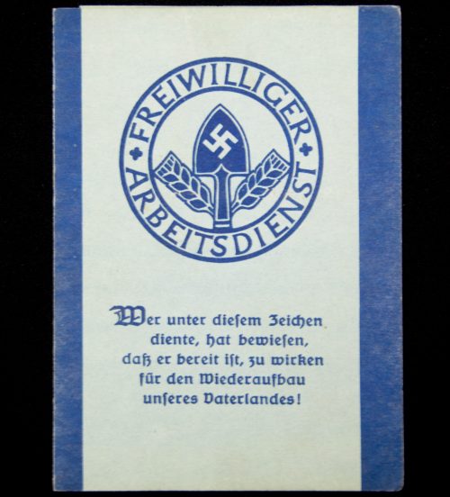 Freiwilliger Arbeitsdienst (FAD) Arbeitspass + passphoto