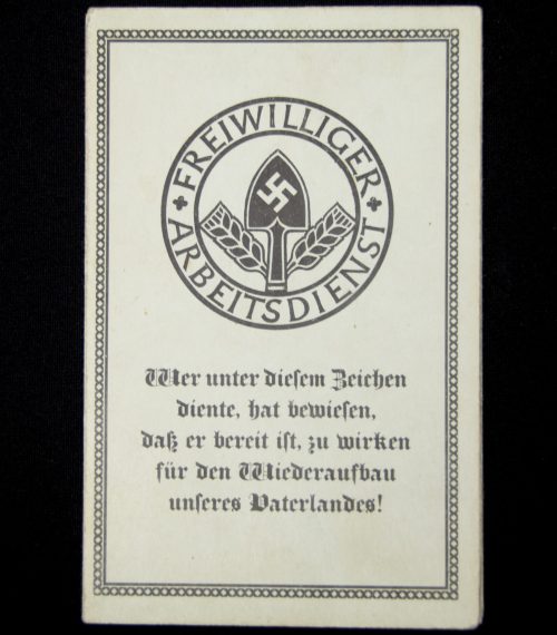 Freiwilliger Arbeitsdienst (FAD) Arbeitspass + passphoto