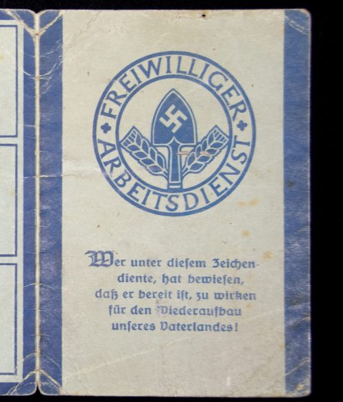 Freiwilliger Arbeitsdienst (FAD) Arbeitspass + passphoto