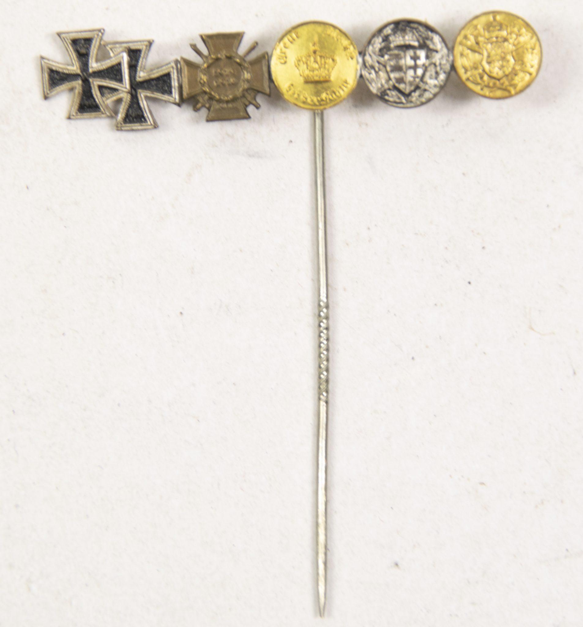 German WWI stickpin with Ek1 + EK2 + Frontkämpfer Ehrenkreuz + Treue Dienste + Hungarian + Bulgarian commemorative medals (2) German WWI stickpin with Ek1 + EK2 + Frontkämpfer Ehrenkreuz + Treue Dienste + Hungarian + Bulgarian commemorative medals