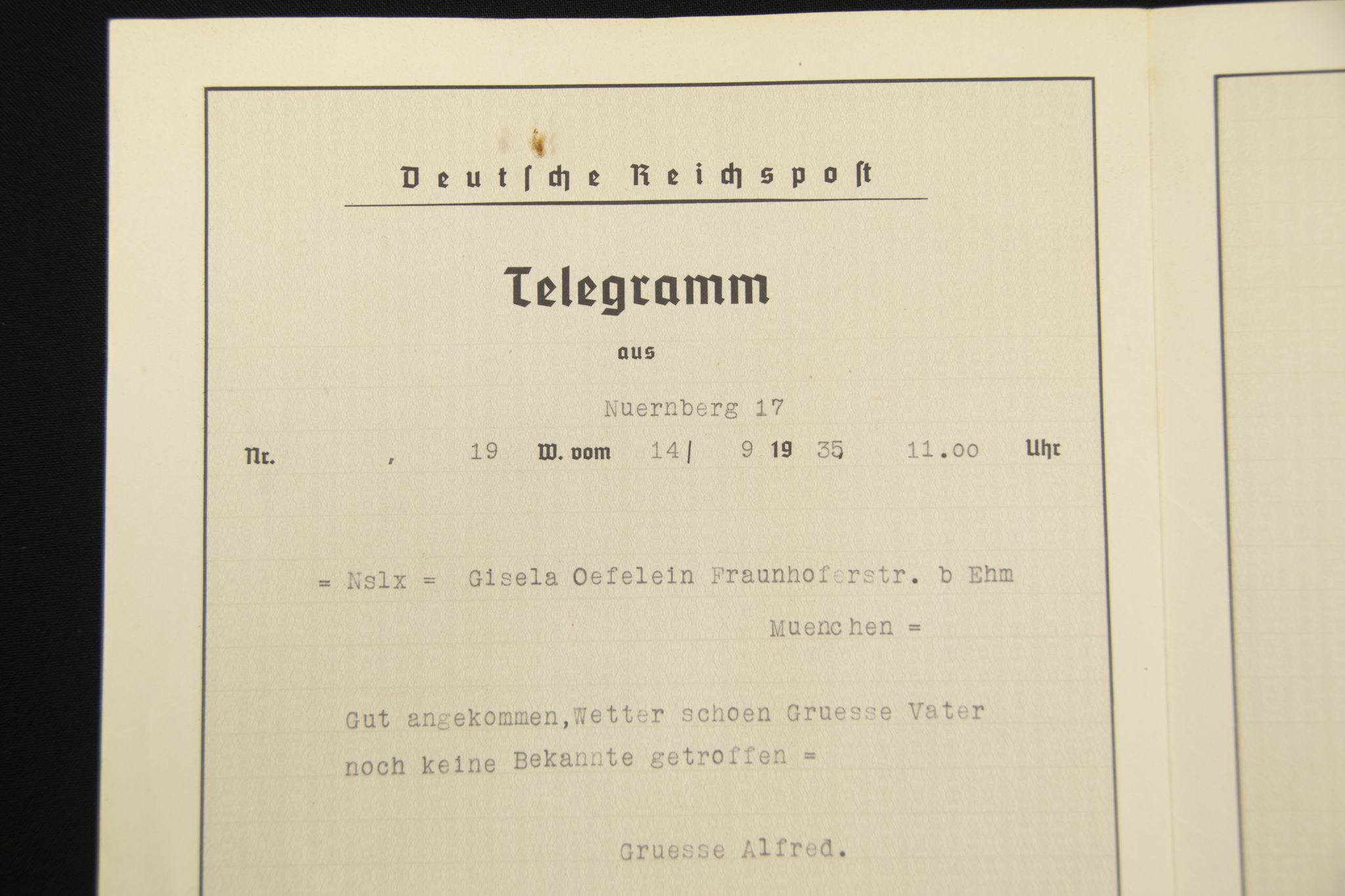 Hitlerjugend (HJ) Reichsparteitag telegram with postal enveloppe (design Ludwig Hohlwein) (1935)