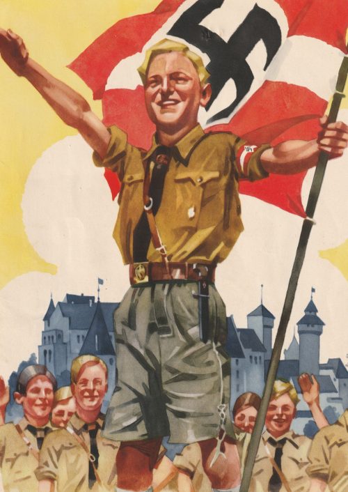 Hitlerjugend (HJ) Reichsparteitag telegram with postal enveloppe (design Ludwig Hohlwein) (1935)