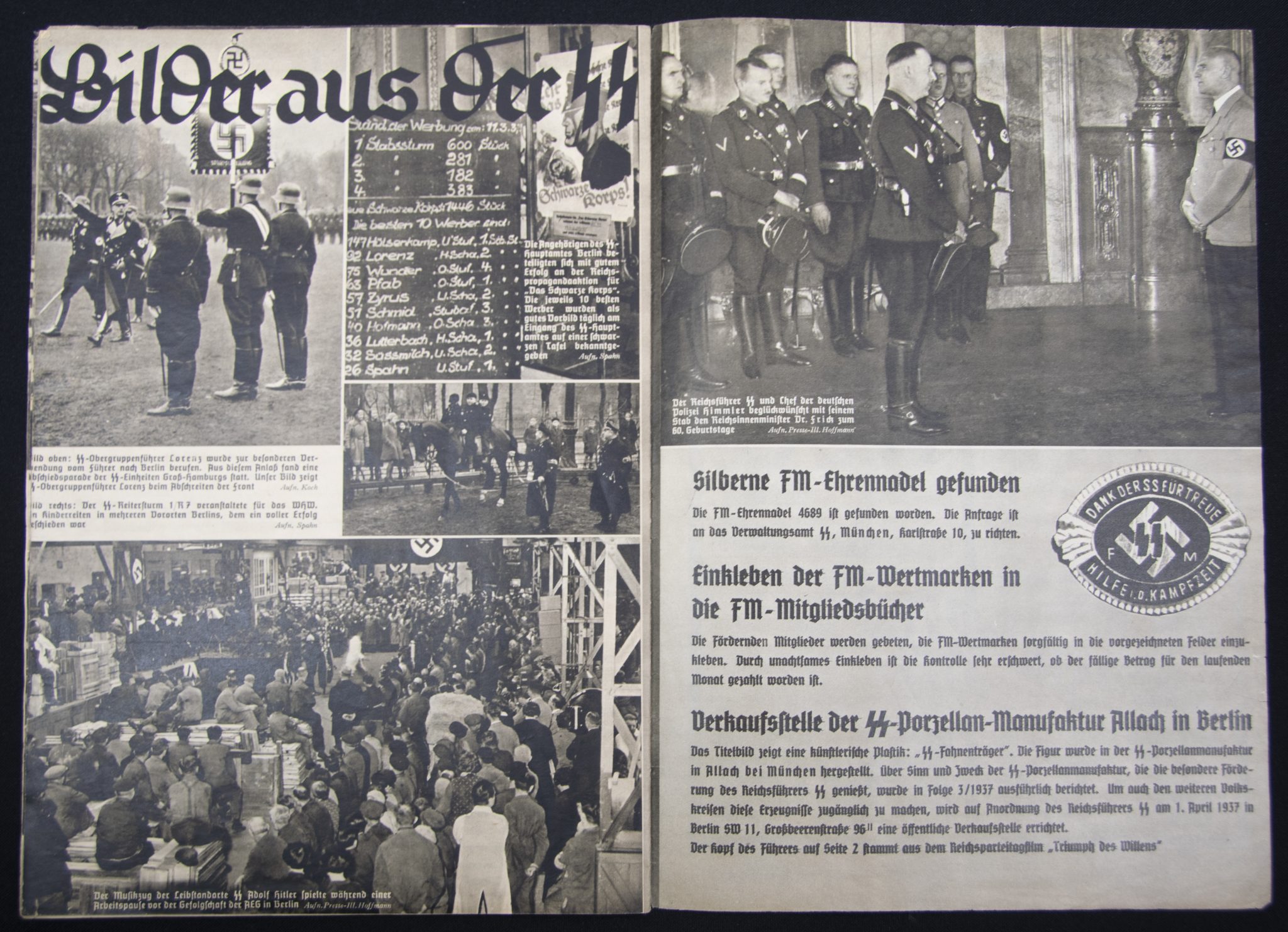 (Magazine) SS-FM Zeitschrift - Reichsführung SS für fördernde Mitglieder - 4. JahrgangFolge 4 (1937)