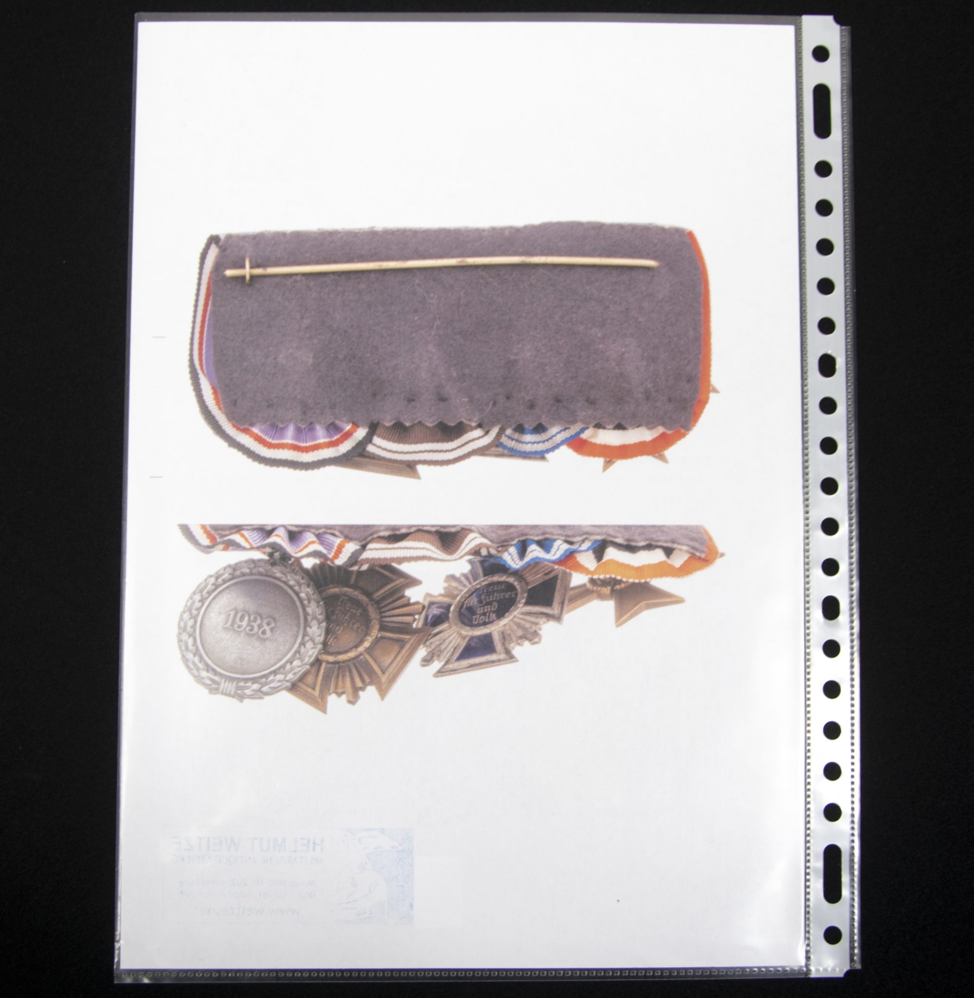 NSDAP medalbar with NSDAP Dienstauszeichnung 15 + 10 Jahre, KVK2, Luftschutz Ehrenzeichen - RARE - Image 12