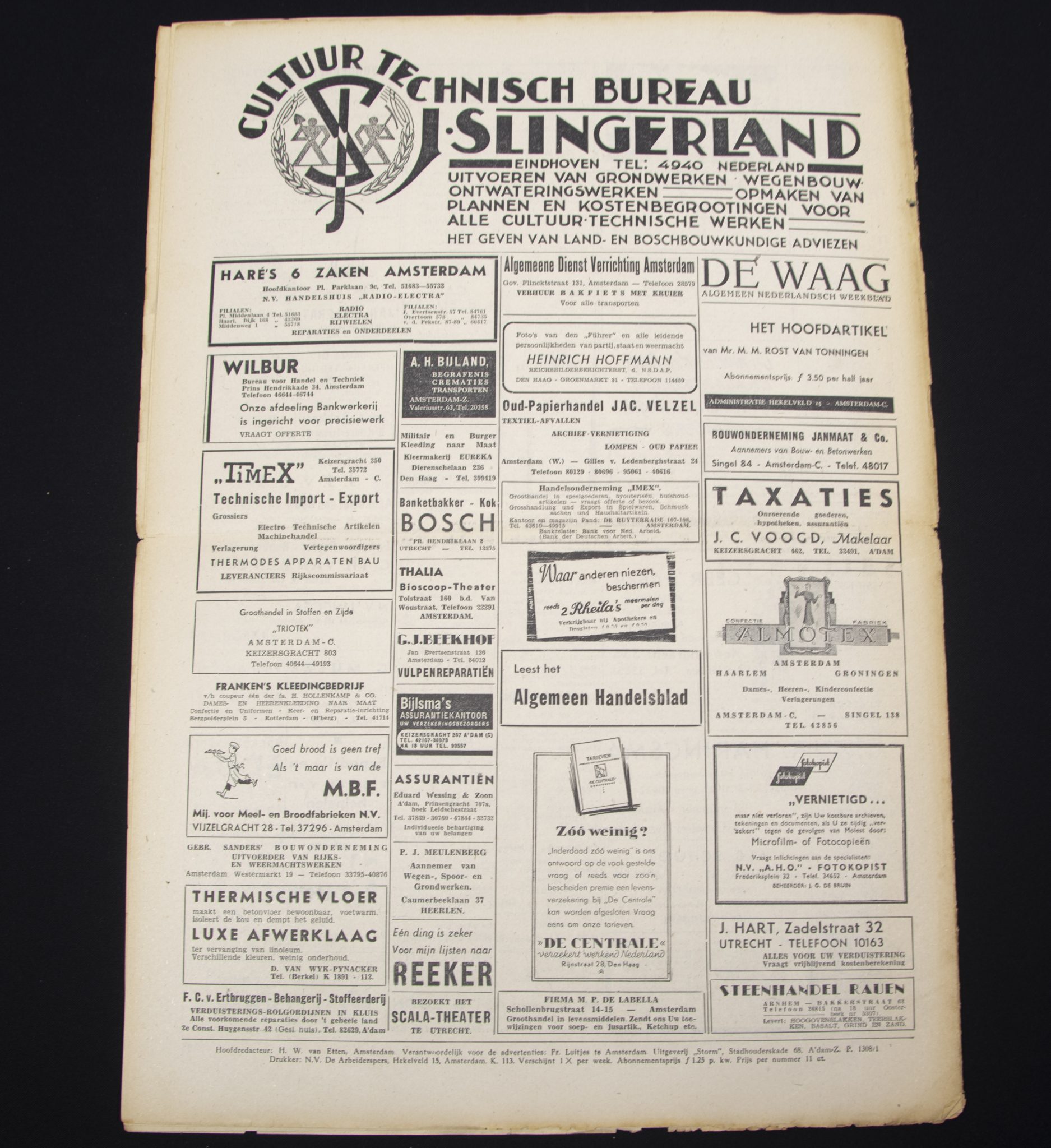 (Newspaper) Storm SS – Derde Jrg. Nr. 50 – 17 maart 1944 (with rare Gerardus Mooyman photo inside)