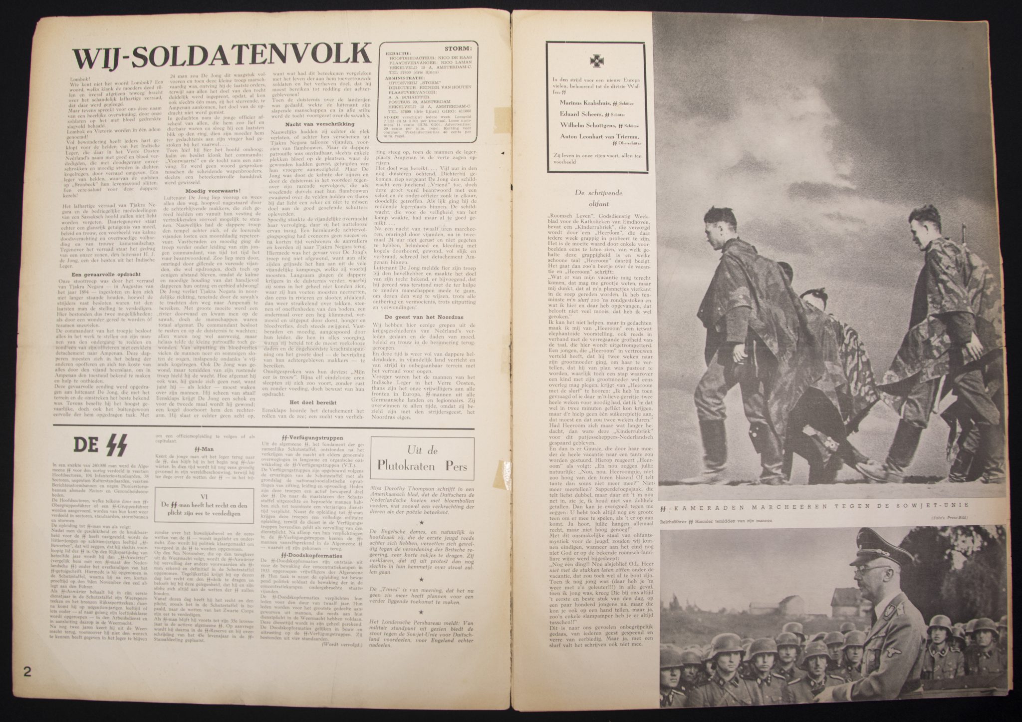 (Newspaper) Storm SS – Eerste Jrg. Nr. 18 – 8 Augustus 1941 (2) In used typical old newspaper conditon.