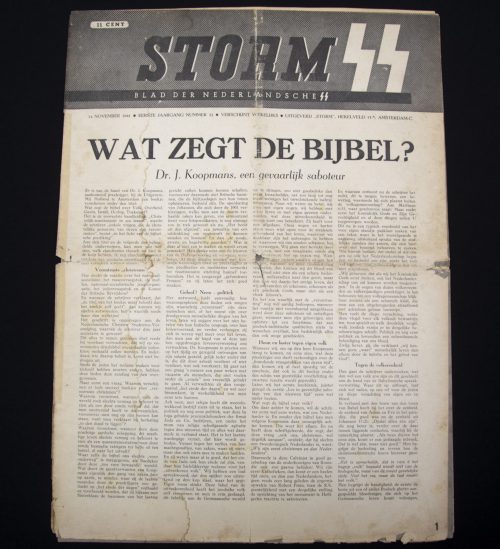 (Newspaper) Storm SS – Eerste Jrg. Nr. 32 – 14 november 1941