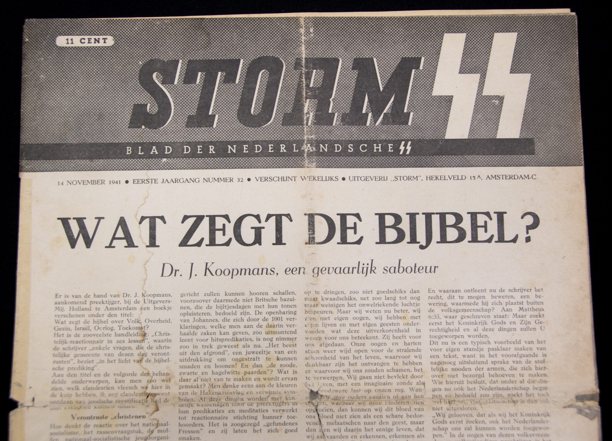 (Newspaper) Storm SS – Eerste Jrg. Nr. 32 – 14 november 1941 (2) (Newspaper) Storm SS – Eerste Jrg. Nr. 32 – 14 november 1941