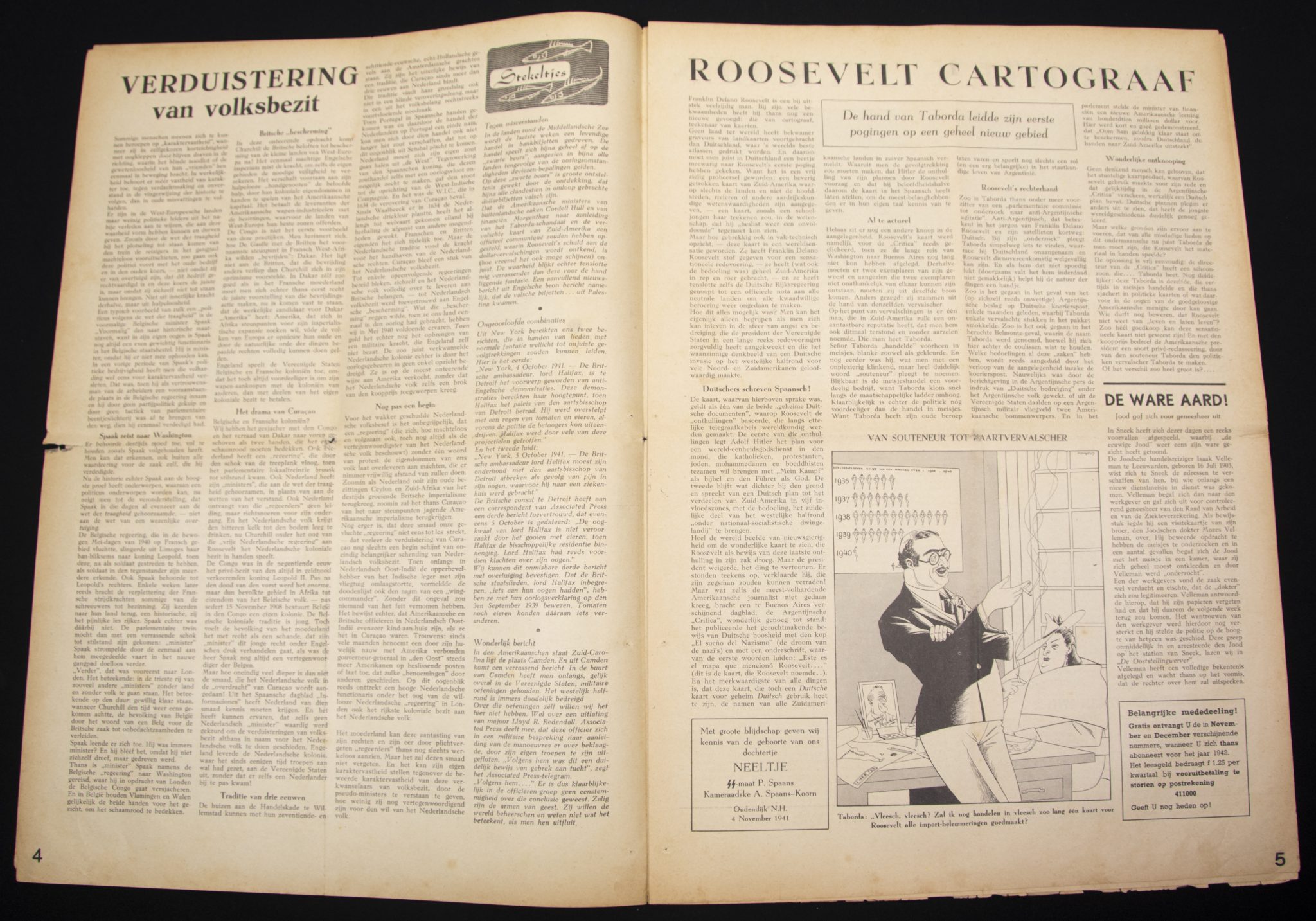 (Newspaper) Storm SS – Eerste Jrg. Nr. 32 – 14 november 1941