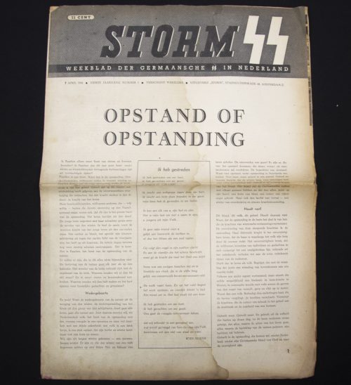 (Newspaper) Storm SS – Vierde Jrg. Nr. 1 – 7 April 1944