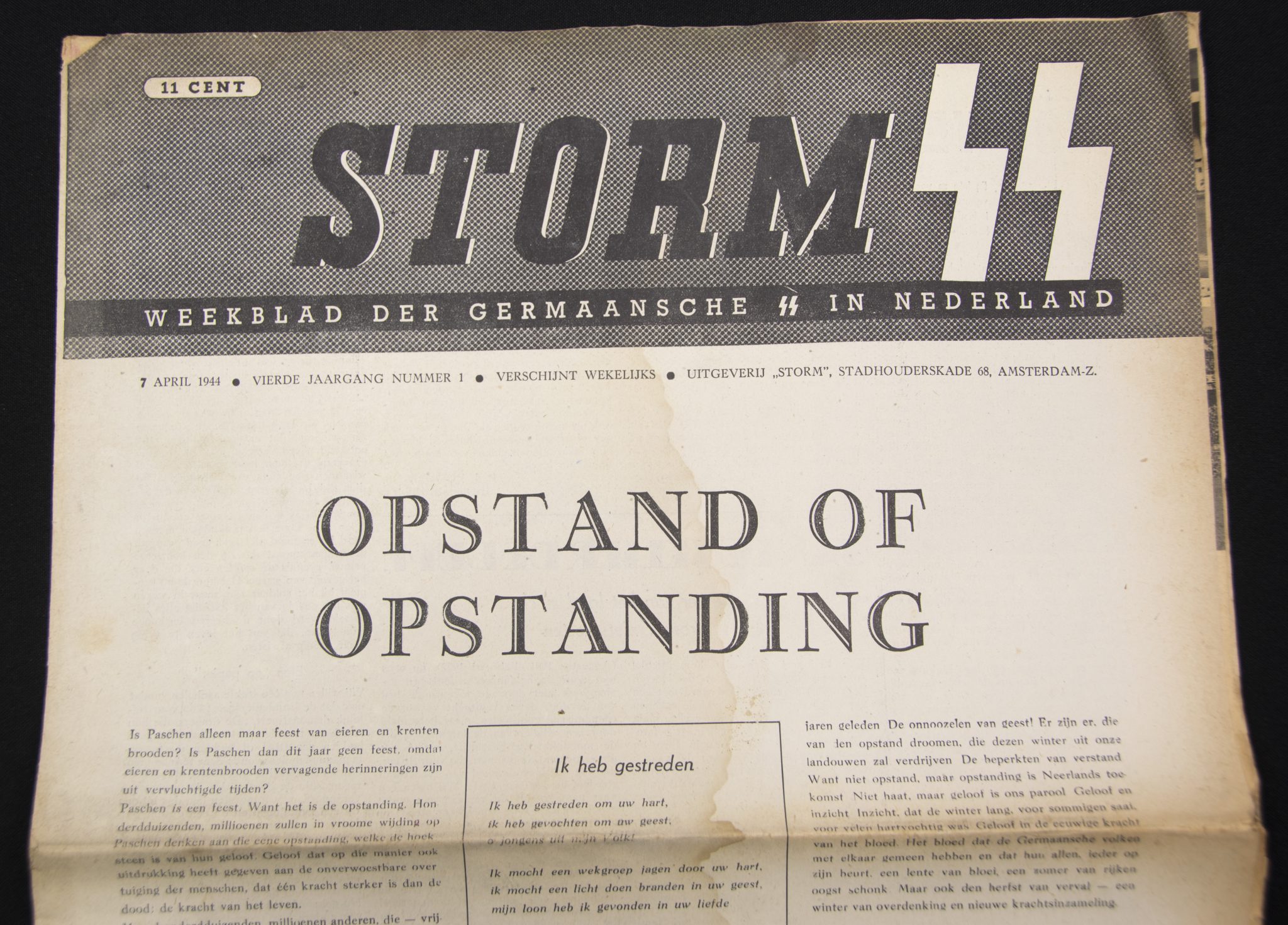 (Newspaper) Storm SS – Vierde Jrg. Nr. 1 – 7 April 1944 (2) (Newspaper) Storm SS – Vierde Jrg. Nr. 1 – 7 April 1944
