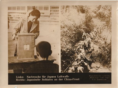 (Pressphoto) nachwuchs für Japans Luftwaffe Japanische Soldaten an der China-Front (24x18cm)