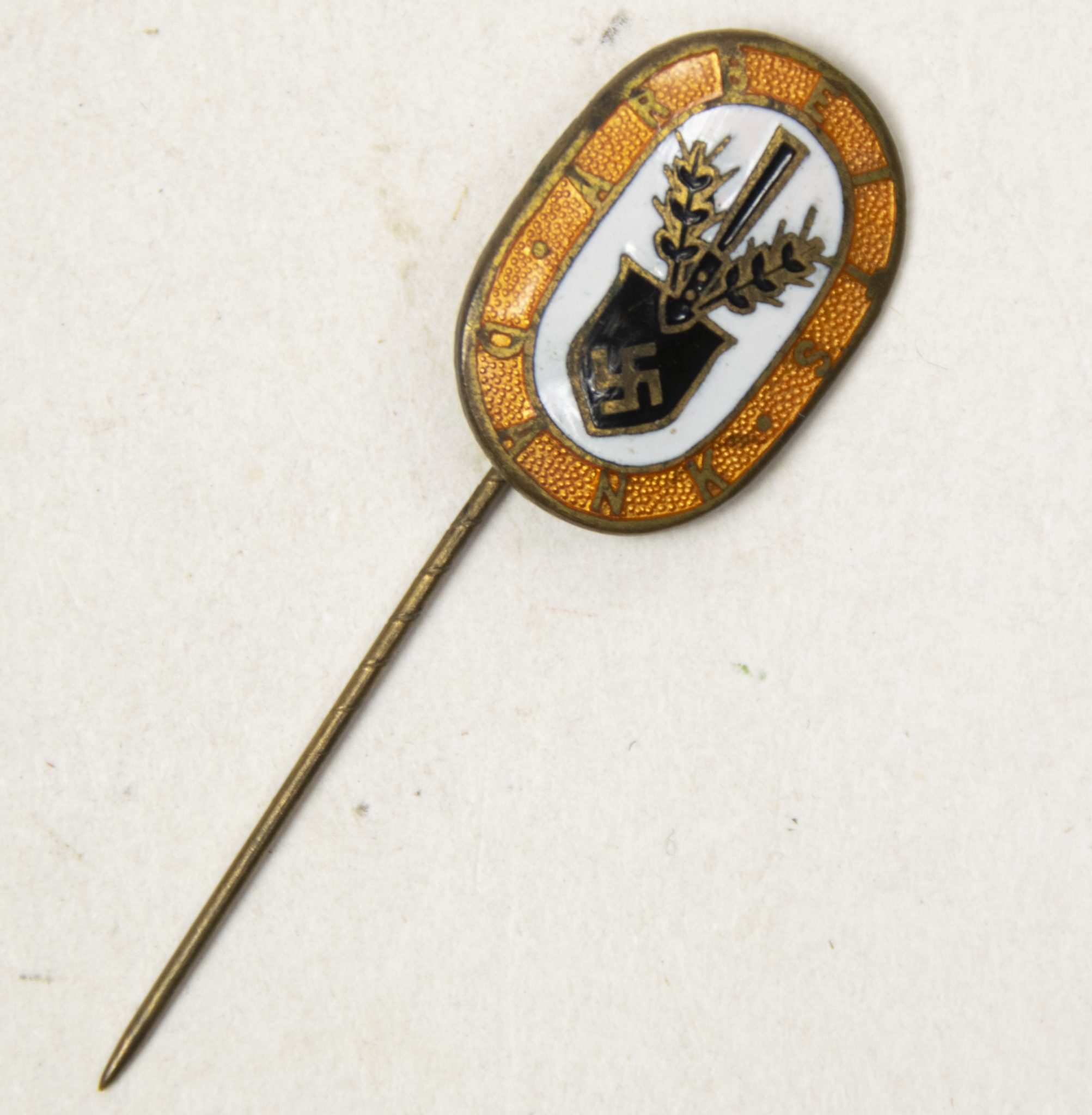 Reichsarbeitsdienst (RAD) Arbeitsdank abzeichen in orange (4) Reichsarbeitsdienst (RAD) Arbeitsdank abzeichen in orange