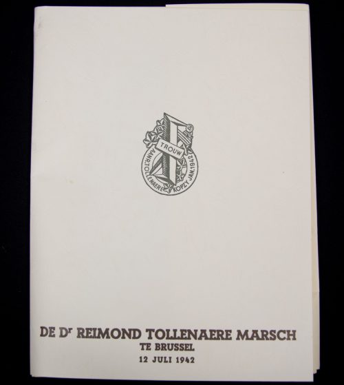 (Sheet map) De Dr. Reimond Tollenaere Marsch te Brussel 12 Juli 1942 - REPRODUCTION!!!