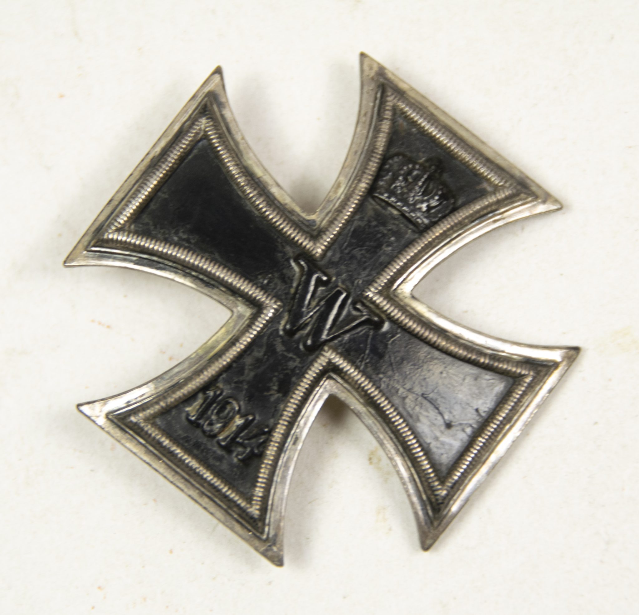 WWI Iron Cross first class (EK1) marked "935 silver" + case (Maker Deumer) - Image 8