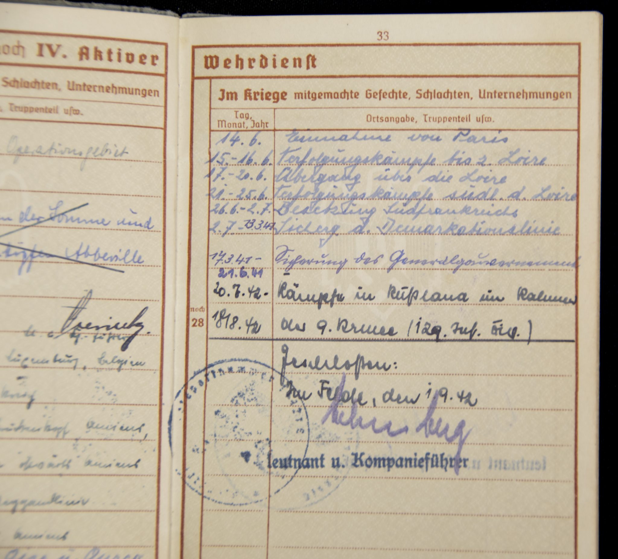 Wehrpass 4./E. (M.G.) Kp. 116 (1939) with EK2 + VWA Black - Image 25