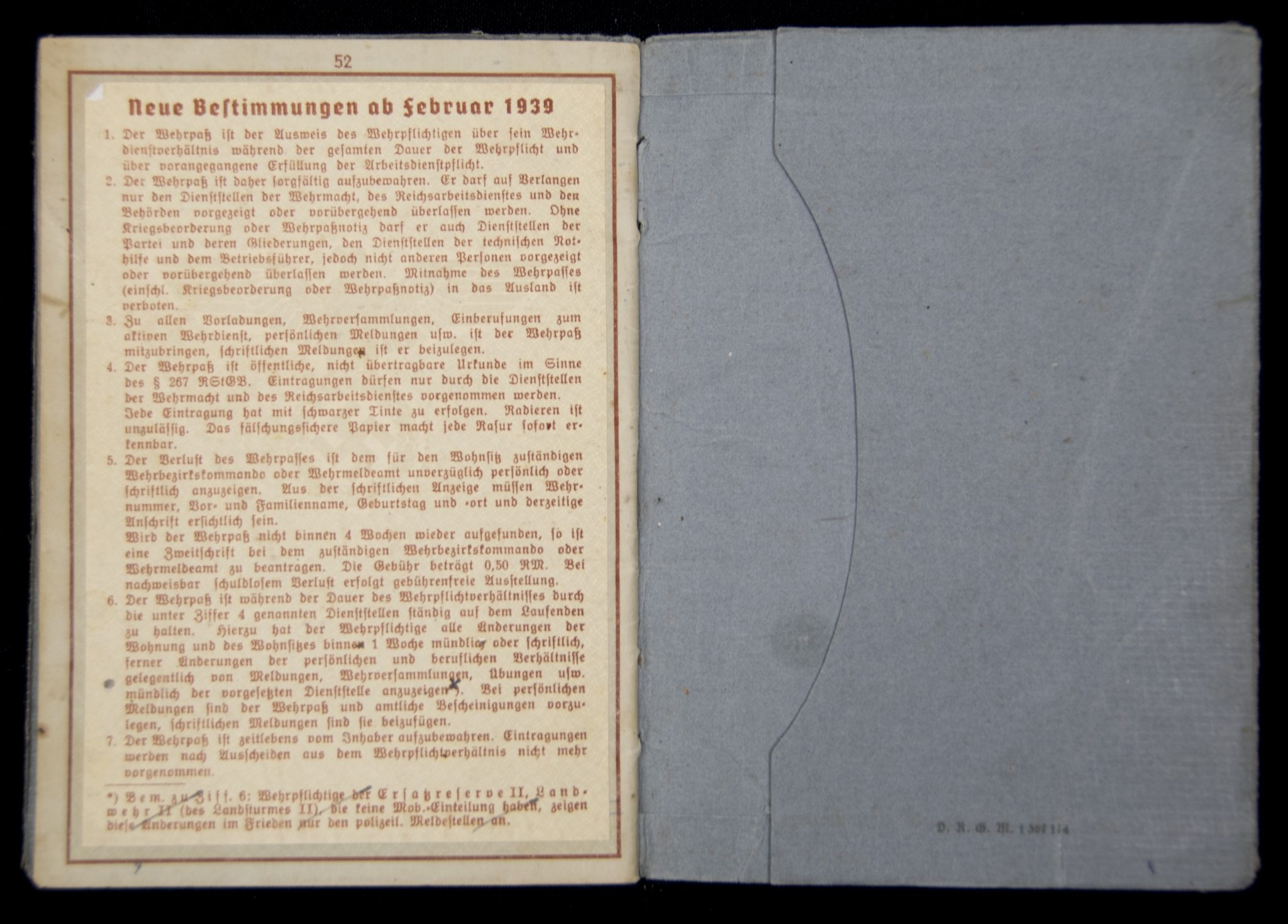 Wehrpass 4./E. (M.G.) Kp. 116 (1939) with EK2 + VWA Black - Image 27